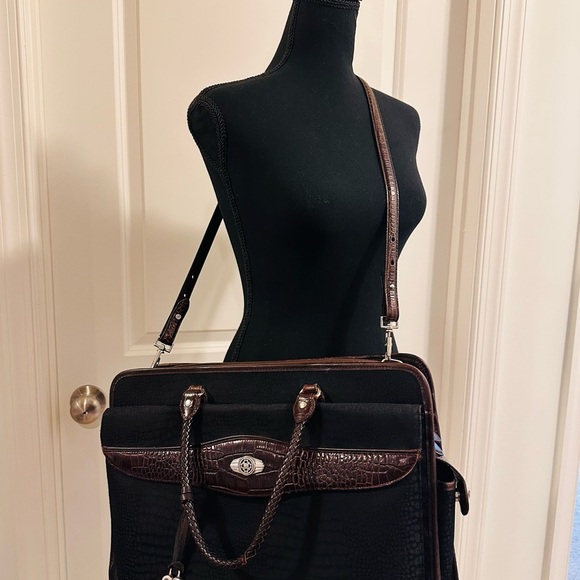 Handbags - BRIGHTON ❤️ MARTHA BLACK /CHOC CROC BRIEFCASE/Laptop Bag